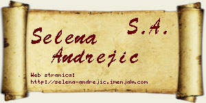 Selena Andrejić vizit kartica